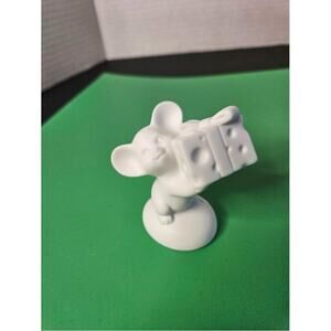 VTG "Say Cheese" Mouse Bisque Hallmark Little Gallery figure 1978 2.5" Book nook